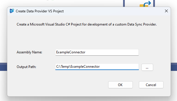 Create Data Provider VS Project