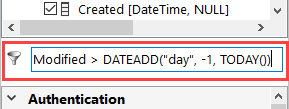 Filter Modified Date