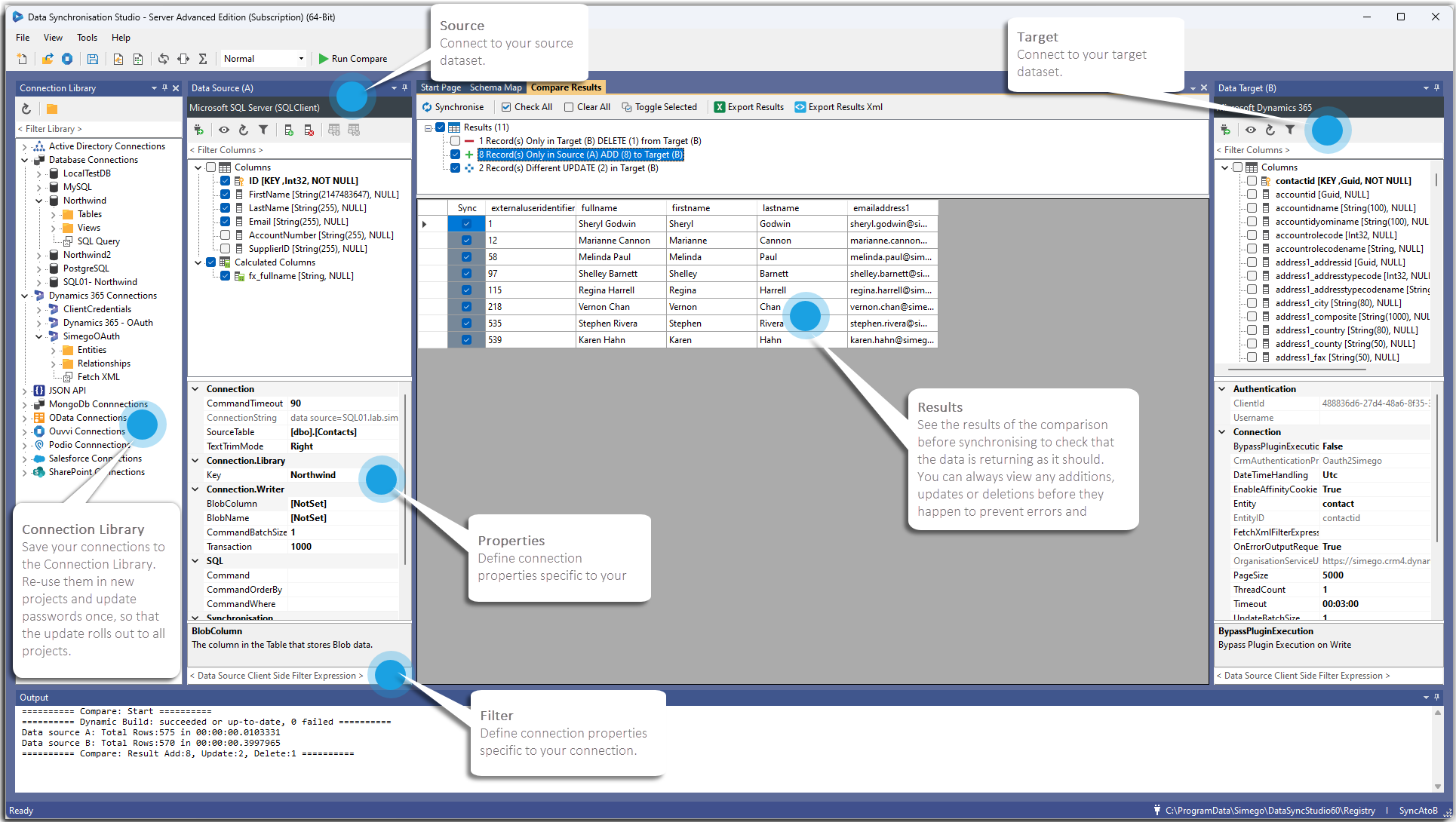 Data Synchronisation Studio Screenshot