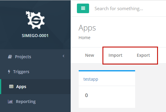 Import/Export Ouvvi Apps