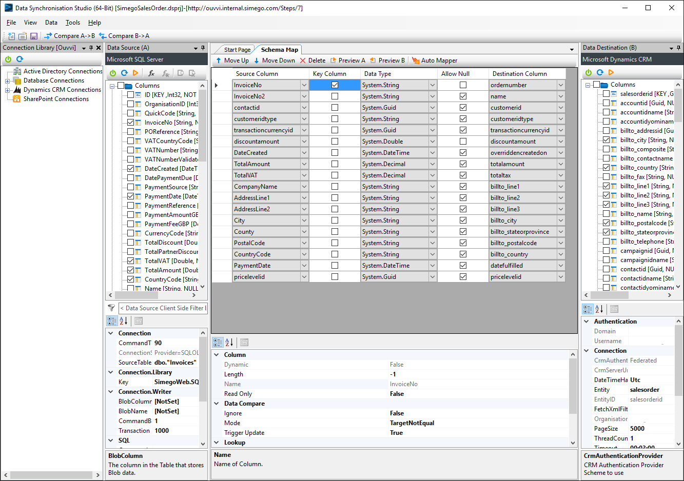 Importing Sales Orders to CRM Online from SQL Database
